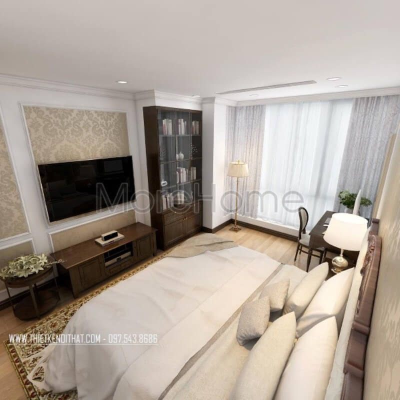 Thiết kế nội thất phòng ngủ chung cư ấn tượng