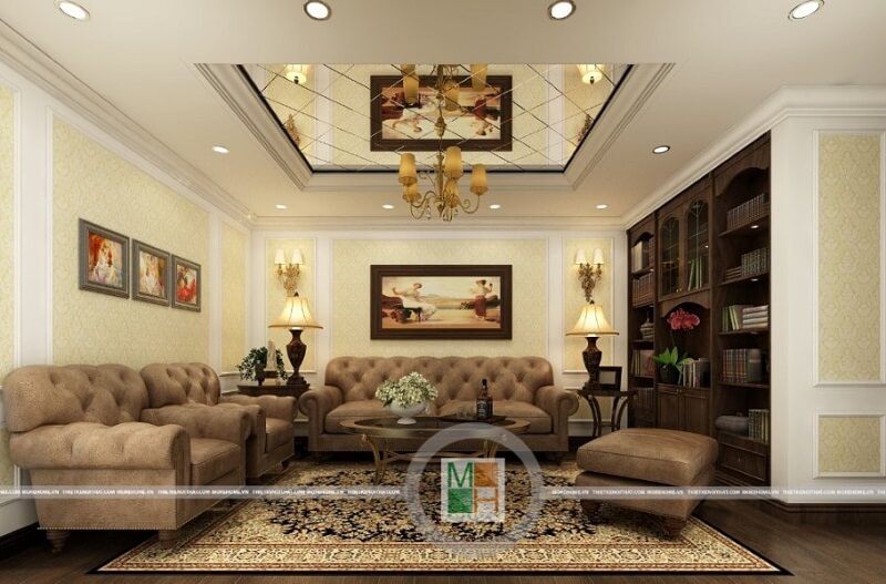Mẫu thiết kế nội thất chung cư cao cấp theo phong cách tân cổ điển mang đến không gian sống đẳng cấp cho gia chủ.