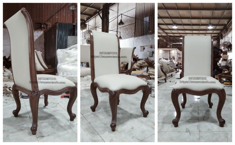 Nhận sản xuất sản phẩm ghế ăn gỗ óc chó tân cổ điển bọc da cao cấp cho nhà phố, nhà chung cư, nhà biệt thự....tại hà nội, hải phòng, đà nẵng, hcm...